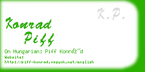konrad piff business card